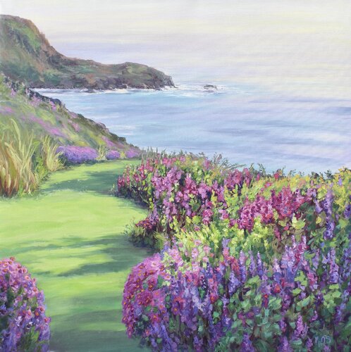 Seaside Garden van Kristen Olson Stone, Schilderij te koop op Singulart