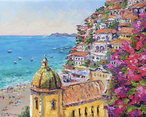 SANTA MARIA ASSUNTA, POSITANO van Kristen Olson Stone, Schilderij te koop op Singulart
