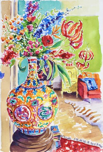 The Emperor's Vase van Kristen Olson Stone, Schilderij te koop op Singulart