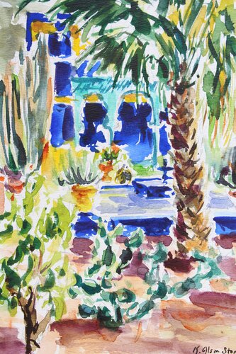 Marjorelle Blue van Kristen Olson Stone, Schilderij te koop op Singulart