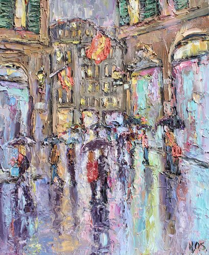 Magic Night Barcelona de Kristen Olson Stone, Pintura a la venta en Singulart
