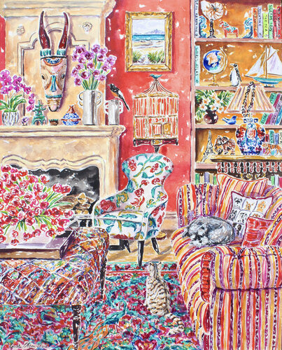 Paws And Passports van Kristen Olson Stone, Schilderij te koop op Singulart