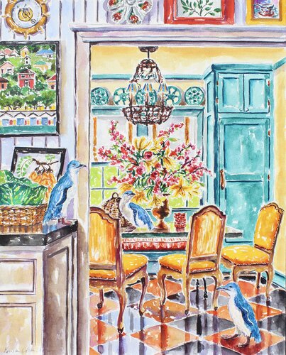 A Nook For New Zealand's Feathered Friends von Kristen Olson Stone, Malerei kaufen auf Singulart