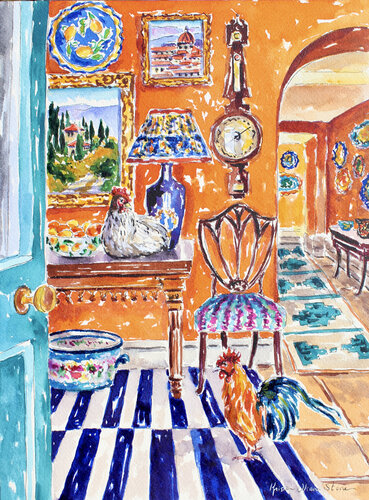 Feathers And Frescoes van Kristen Olson Stone, Schilderij te koop op Singulart