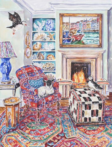 Feathers And Fleece by Kristen Olson Stone, 회화 for Sale on Singulart