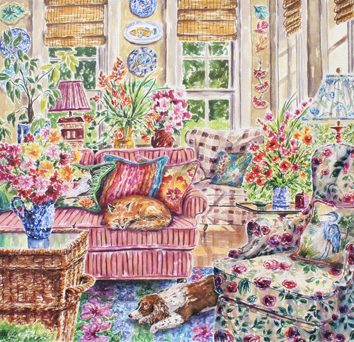 The Fox And The Hound van Kristen Olson Stone, Schilderij te koop op Singulart