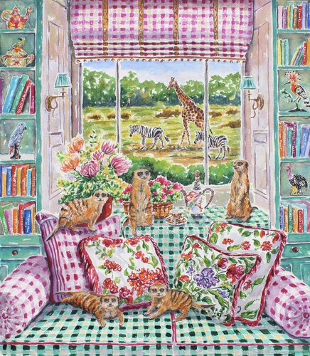 Meerkat Manor by Kristen Olson Stone, 회화 for Sale on Singulart