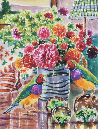 Bouquet For Two de Kristen Olson Stone, Pintura a la venta en Singulart