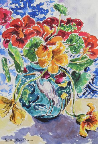 Don't Regret The Egret van Kristen Olson Stone, Schilderij te koop op Singulart
