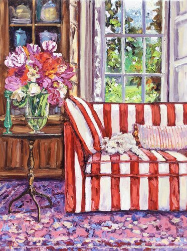 Window To The Garden by Kristen Olson Stone, Painting for Sale on Singulart