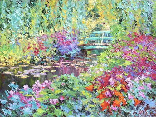 Monet's Garden Awakens de Kristen Olson Stone, Pintura a la venta en Singulart