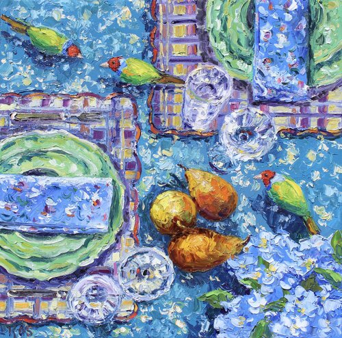 An Unusual Pairing de Kristen Olson Stone, Pintura a la venta en Singulart