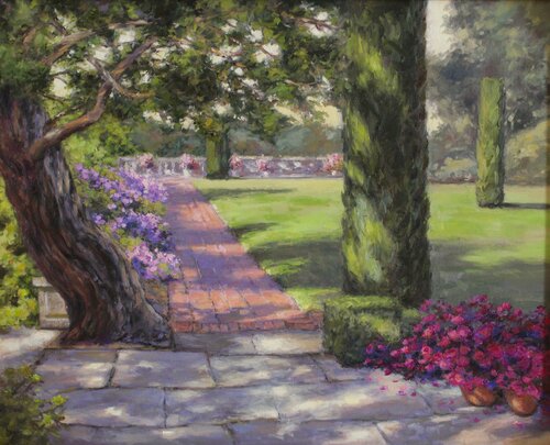 An Italian Garden van Kristen Olson Stone, Schilderij te koop op Singulart