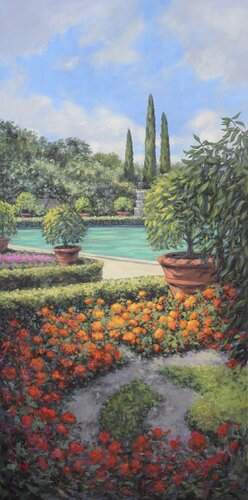 The Italian Garden van Kristen Olson Stone, Schilderij te koop op Singulart