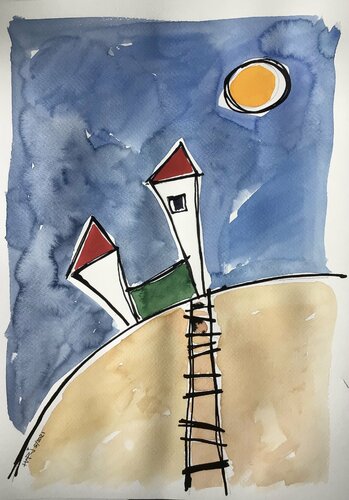 Great day par Hari Beierl, Œuvre sur papier en vente sur Singulart