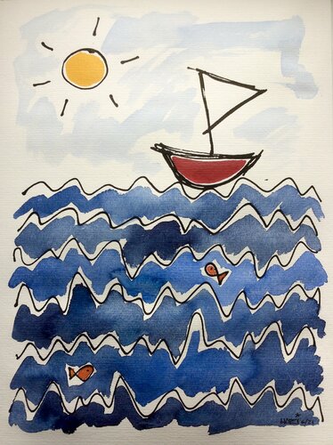 AUF HOHER SEE par Hari Beierl, Peinture en vente sur Singulart