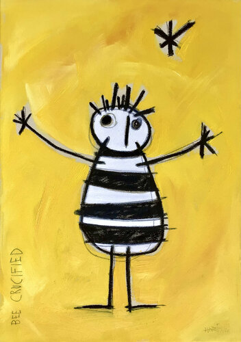 BEE CRUCIFIED von Hari Beierl, Malerei kaufen auf Singulart