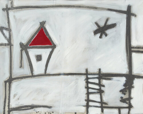 White house and a star von Hari Beierl, Malerei kaufen auf Singulart