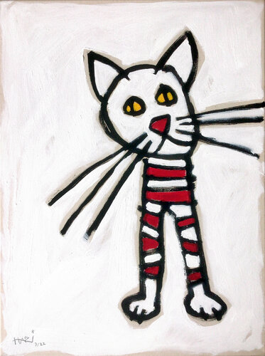 MY RED CAT von Hari Beierl, Malerei kaufen auf Singulart