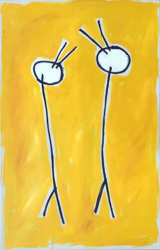 TWO BIRDS ARE SINGING IN THE SUN von Hari Beierl, Malerei kaufen auf Singulart