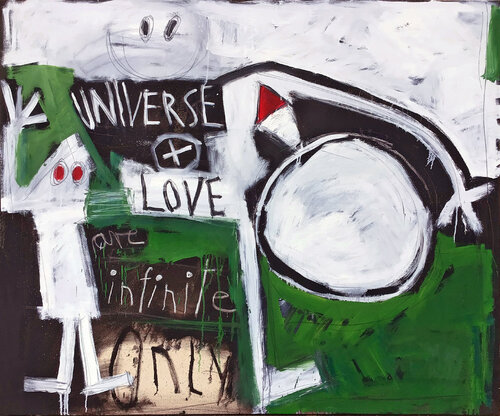 UNIVERSE AND LOVE ARE INFINITE von Hari Beierl, Malerei kaufen auf Singulart