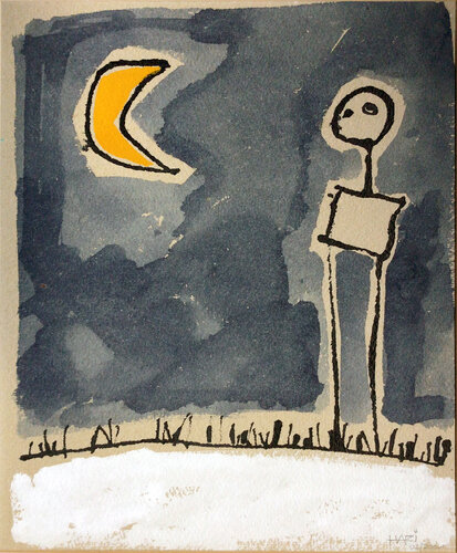 MOONLOOKER von Hari Beierl, Werk auf Papier kaufen auf Singulart