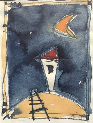 ORANGE MOON von Hari Beierl, Malerei kaufen auf Singulart