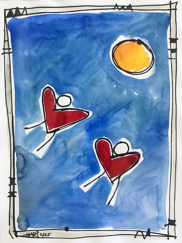 TWO LOVERS di Hari Beierl, Pittura in vendita su Singulart