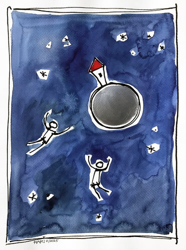 TWO FLYING SOULS di Hari Beierl, Pittura in vendita su Singulart