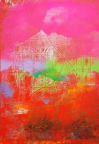 Colorful landscape 63/22 van Ilgvars Zalans, Schilderij te koop op Singulart
