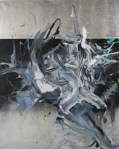 silver and black nr.3 van Ilgvars Zalans, Schilderij te koop op Singulart