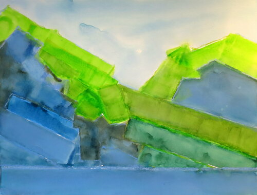 Montagne 4 by Isabelle Philips-Decramer, Work on Paper for Sale on Singulart