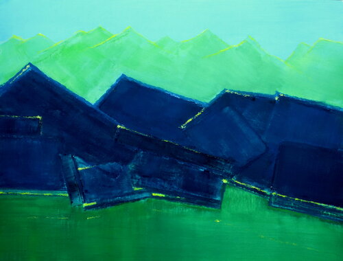 Montagne 22 van Isabelle Philips-Decramer, Werk op papier te koop op Singulart