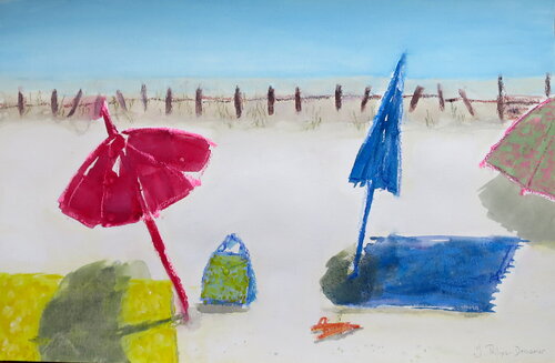 La plage à Sète Isabelle Philips-Decramer