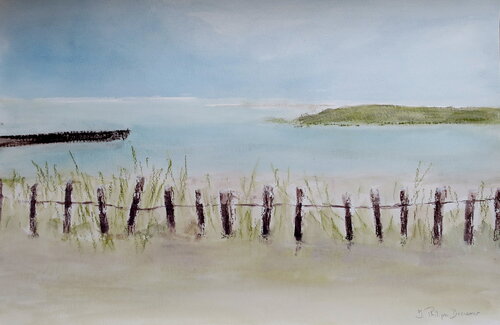 La mer vue depuis le Lazaret à Sète Isabelle Philips-Decramer