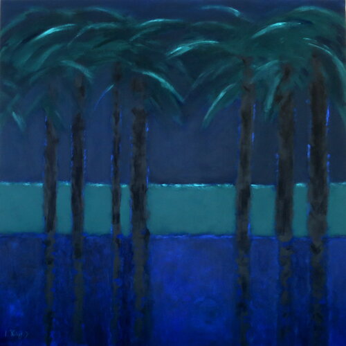 Rivage nocturne di Isabelle Philips-Decramer, Pittura in vendita su Singulart