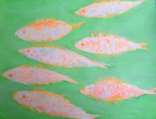 Poissons 3 de Isabelle Philips-Decramer, Pintura a la venta en Singulart