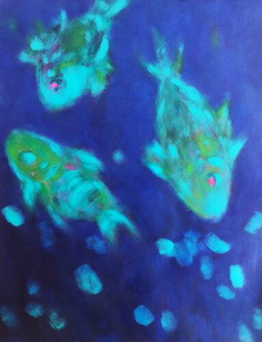 Poissons 14 di Isabelle Philips-Decramer, Pittura in vendita su Singulart