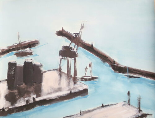 Sète 3 by Isabelle Philips-Decramer, Work on Paper for Sale on Singulart