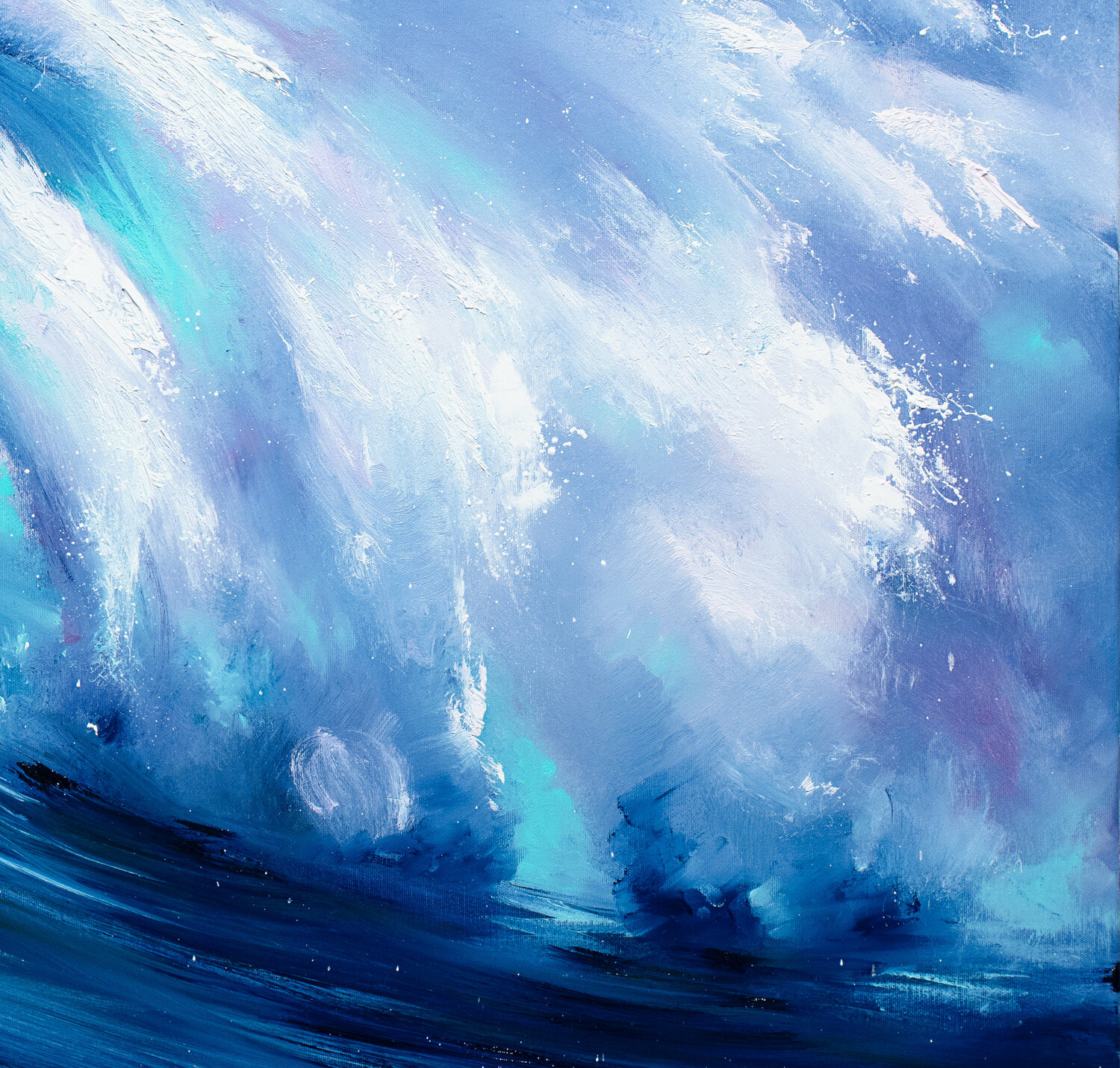 good blue(flozen star) 原画 painting 油絵 星 銀河油絵 宇宙油絵 星空 宇宙空間 銀河油絵 - ショップ Art From
