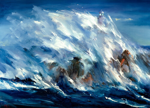 The Lighthouse di Bozhena Fuchs, Pittura in vendita su Singulart