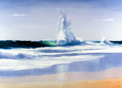 Dancing wave by Bozhena Fuchs, 회화 for Sale on Singulart