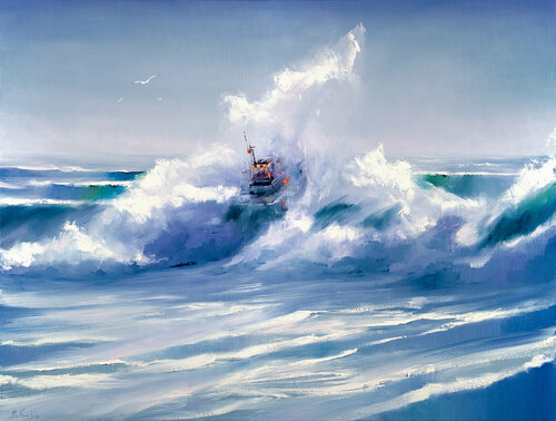 Through the wave di Bozhena Fuchs, Pittura in vendita su Singulart