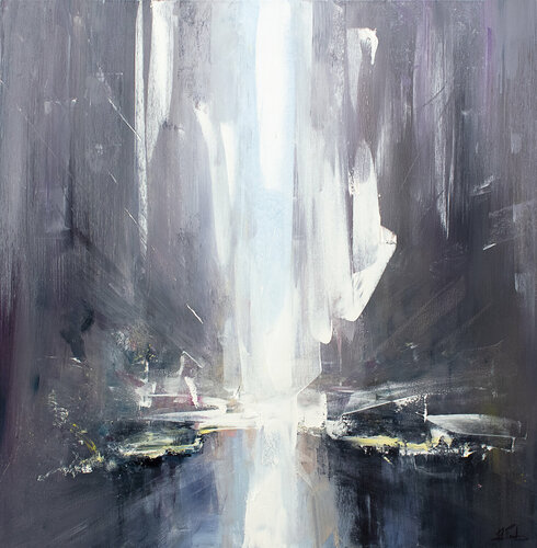 City in a fog von Bozhena Fuchs, Malerei kaufen auf Singulart