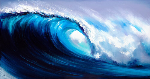 Ocean's Heart by Bozhena Fuchs, 회화 for Sale on Singulart