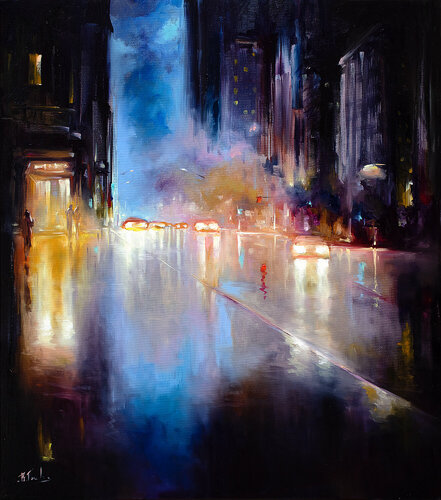 Romantic Evening by Bozhena Fuchs, Painting for Sale on Singulart