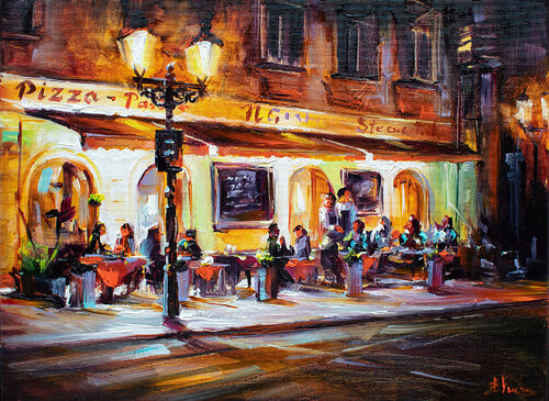 IL GUSTO, Prague di Bozhena Fuchs, Pittura in vendita su Singulart