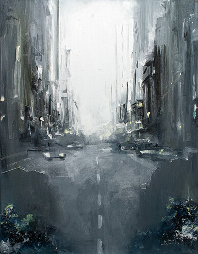 GREY CITY di Bozhena Fuchs, Pittura in vendita su Singulart