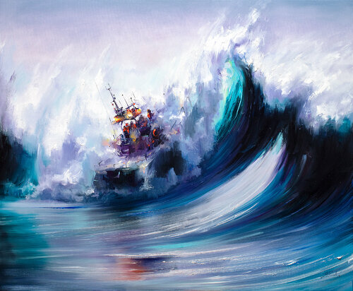 Decisive breakthrough van Bozhena Fuchs, Schilderij te koop op Singulart