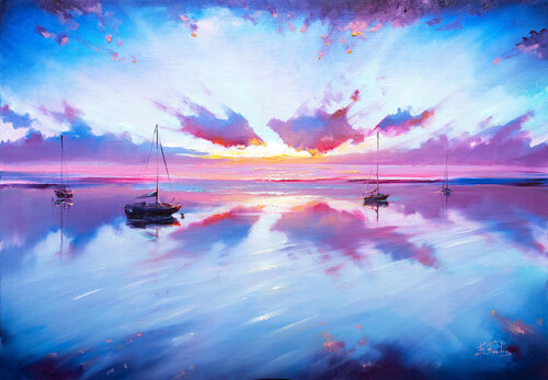 Sea Idyll di Bozhena Fuchs, Pittura in vendita su Singulart